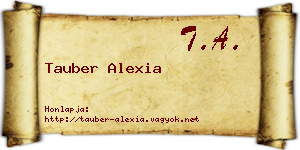 Tauber Alexia névjegykártya